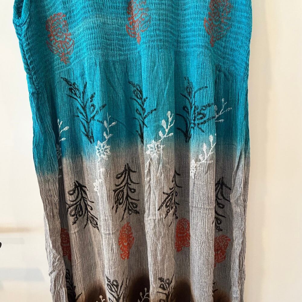 Bohemian Dyed Midi Tank Dress by Rhea Handmade 100% Viscose Sustainable - Picture 3 of 7